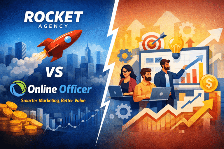 featured image for the Rocket Agency vs Online Officer article
